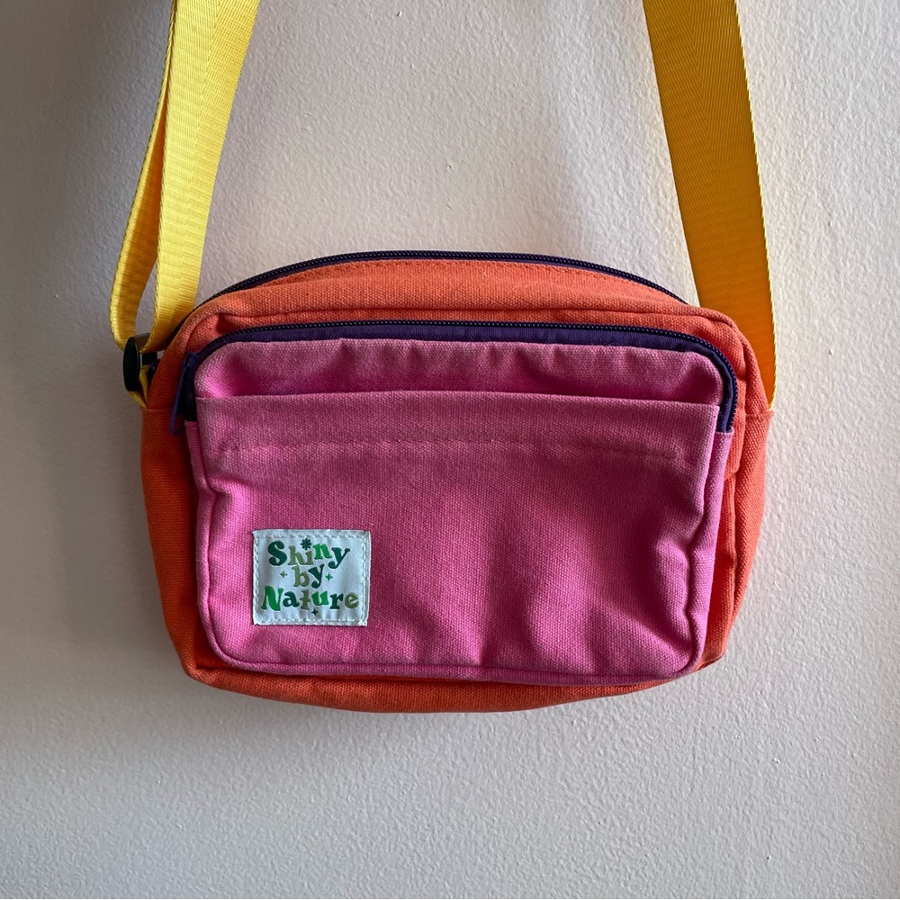 Colorblock Crossbody Bag - Shiny By Nature